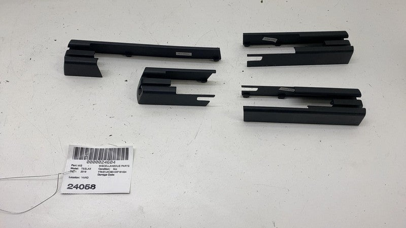 ⭕ 2016-2020 Tesla Model X MX Set of Front & Rear Seat Track Rail Skid Cover Trim