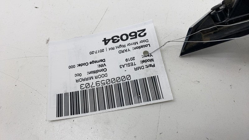 ⭕17-20 Tesla Model 3 Right Exterior Rear View Door Mirror Gray PMNG 11