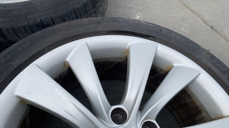 ⭕ 12-15 Model S Wheel Rim 19" 19x8.0 +40MM + Tire 245/45 R19 (x4) 1024