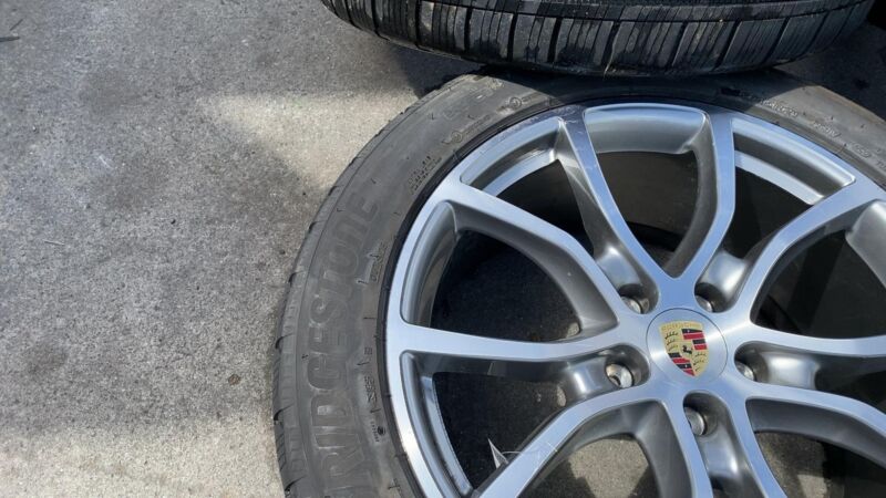 4N0 909 144 H ⭕2019-2024 Porsche Cayenne SET of 4 Front & Rear Wheel Rim 10 Bent Spoke w/ Tire