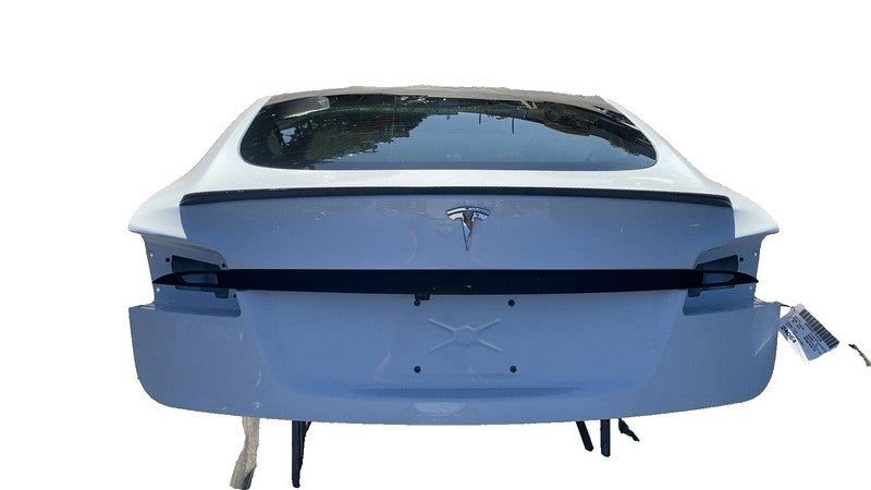 ⭕2012-2015 Tesla Model S Rear Tailgate Hatch Panel & Liftgate Glass Wh