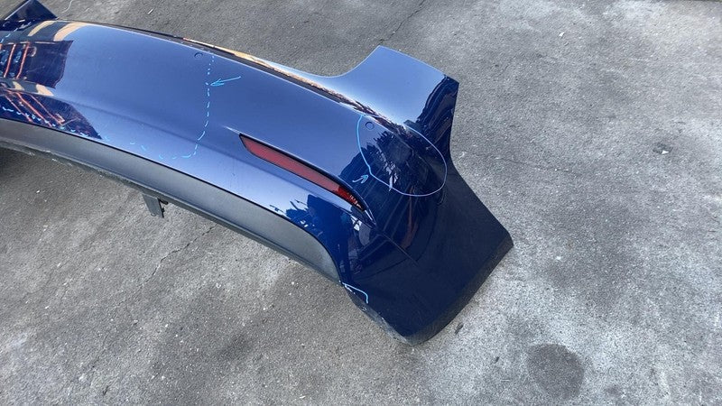 2017-2022 Tesla Model 3 M3 Rear Bumper Fascia Cover w/ Sensor Holes Blue - PPSB