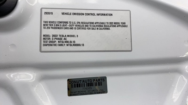 ⭕ 2017-2023 Tesla Model 3 M3 Front Hood Bonnet Shell Panel Cover Assy White PPSW