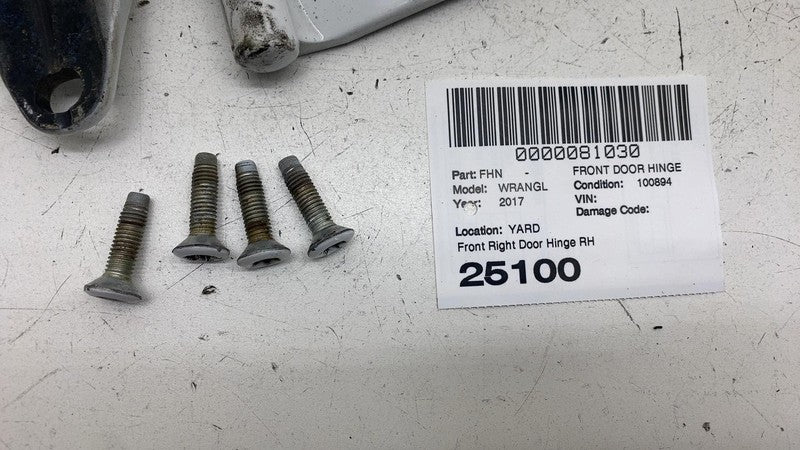 55395386 ⭕ 2007-2018 Jeep Wrangler Front Right Side Upper & Lower Door Hinge RH 55395386