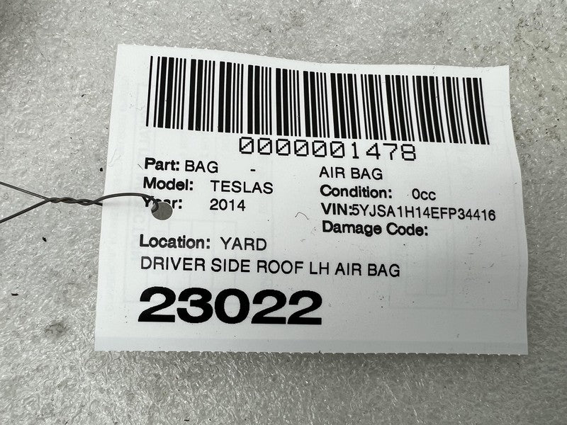 1005261-00-C 2012-2020 Tesla Model S MS Left Driver Roof Curtain Airbag OEM LH 1005261-00-C