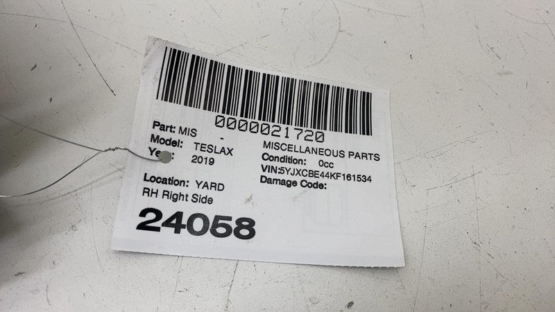 103597101H ⭕16-20 Model X Passenger Side B-Pillar Lower Trim Cover Panel Right 1035971-01-H