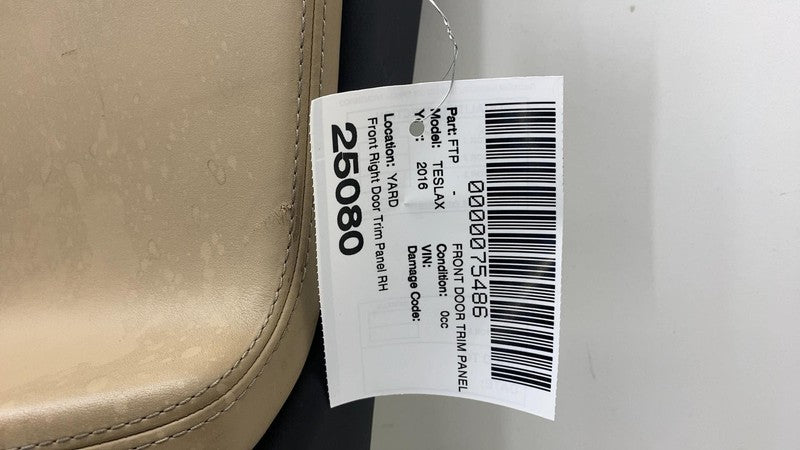 ⭕ 16-20 Tesla Model X Front Passenger Side Door Panel Trim Card Right Assembly