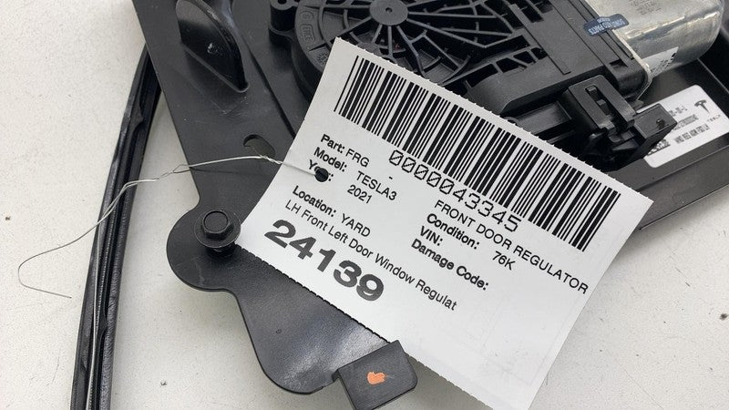 ⭕17-23 Tesla Model 3 Front Left Door Window Glass Regulator & Motor 10