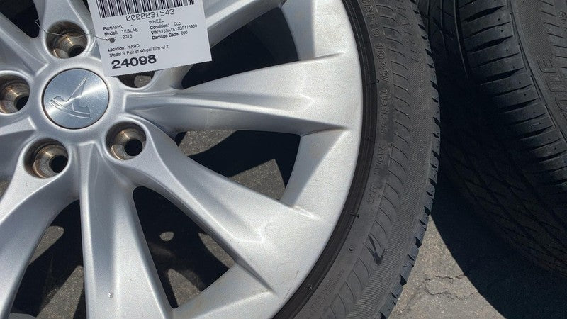 ⭕ 2016-2020 Model S PAIR of Wheel Rim 19" inch 19x8.0+40MM w/ Tire 105