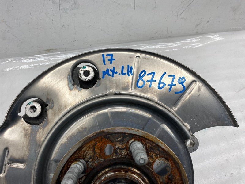 102741100D 16-20 Model X Rear Left Spindle Knuckle w/ Wheel Hub & Dust Shield  1027411-00-D