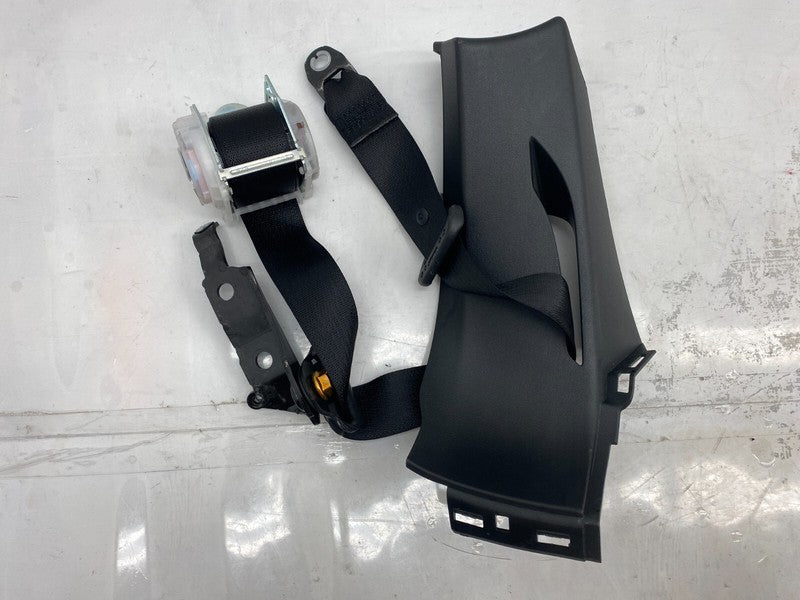 ⭕ 12-15 Model S Rear Right Seatbelt & Retractor + Mid C-Pillar Trim 10