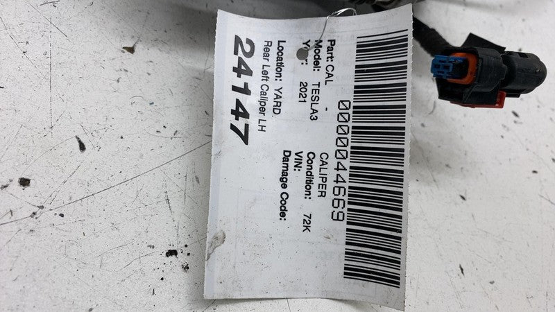 1044623-00-I ⭕ 2017-2025 Tesla Model 3 Rear Left Caliper w/ Brake Line Hose BASE 1044623-00-I
