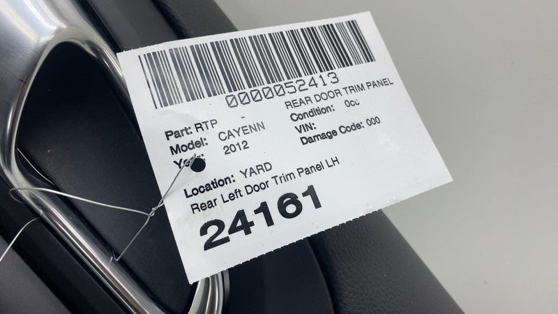 7P0 863 981 2011-2018 Porsche Cayenne Rear Driver Side Door Panel Trim Card Cover Left Black