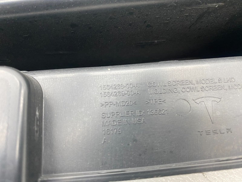 156426800A ⭕ 21-23 Model S Front Underhood Windshield Cowl Screen Trim Molding 1564268-00-A