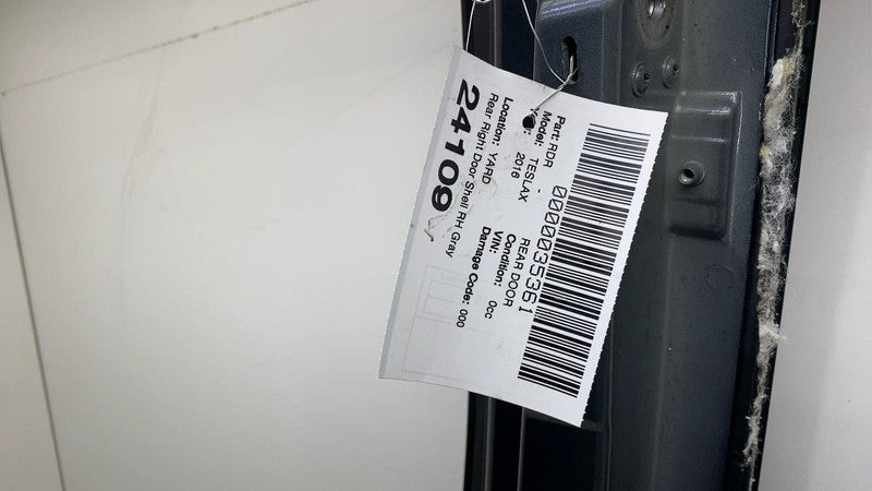 1028791-00-K ⭕ 2016-2023 Tesla Model X Rear Passenger Falcon Door Shell Panel Right Gray PMNG