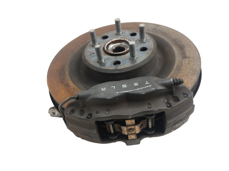 ⭕ 12-15 Tesla Model S MS Rear Left Spindle Knuckle Caliper Hub Disc Ro