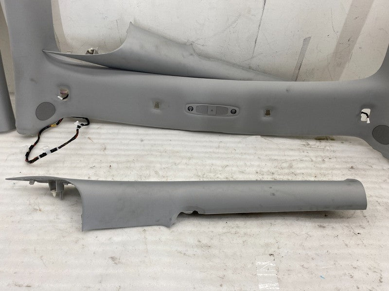 108626571I ⭕ 17-20 Tesla Model 3 Headliner w/ A-Pillar Upper Cover & Rail Trim + Sunvisor