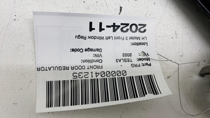109662000L ⭕ 2017-2023 Tesla Model 3 Front Left Door Window Regulator & Motor 1096620-00-L