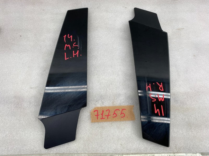 14942 ⭕ 2012-2015 Tesla Model S Left & Right Side B-Pillar Molding Applique Glass Trim