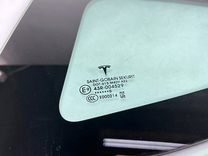 ⭕ 17-20 Tesla Model 3 Rear Driver Quarter Fixed Window Glass Left 1080