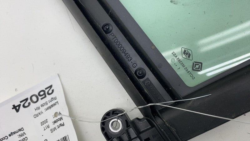 PT00009493G ⭕ 22-24 Rivian R1T Passenger Side Door Corner Glass Right Assembly PT00009493-G