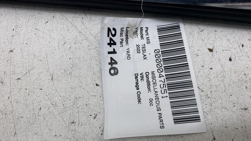 1098685-01-F ⭕ 2021-2024 Tesla Model X Rear Left Door Window Black Belt Molding OEM 1098685