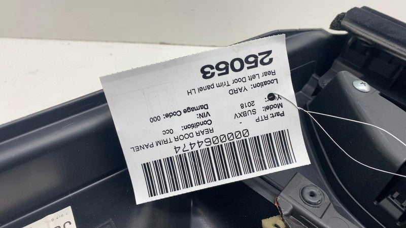 ⭕ 2018-2023 Subaru XV Crosstrek Rear Driver Side Interior Door Trim Panel Left