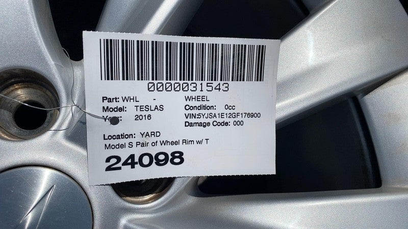 ⭕ 2016-2020 Model S PAIR of Wheel Rim 19" inch 19x8.0+40MM w/ Tire 105