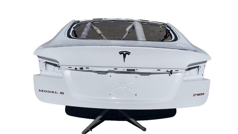 ⭕ 12-15 Tesla Model S MS Rear Liftgate Trunk Lid Tailgate Hatch Shell White PPSW