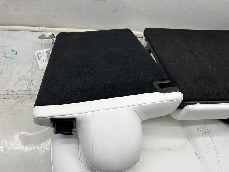 ⭕ 2017-2023 Tesla Model 3 Rear 2nd Row White Leather Seat Upper + Lowe