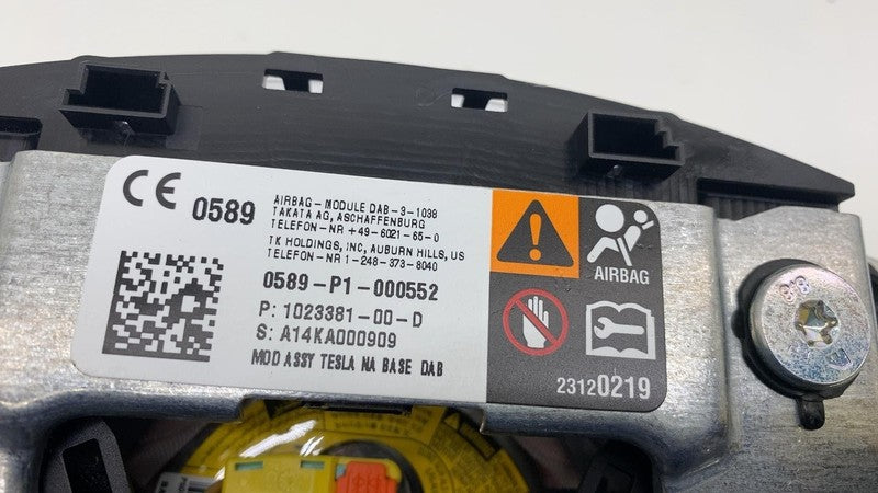 2012-2015 Tesla Model S MS Steering Wheel Airbag w/ Control Switch & T