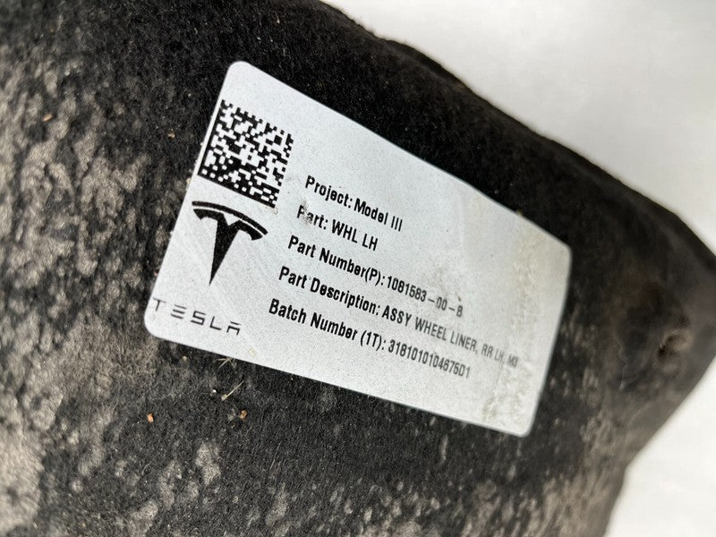 1081583 00 B ⭕2017-2022 Tesla Model 3 Rear Driver Left Fender Wheel Liner Shield 1081583-00-B