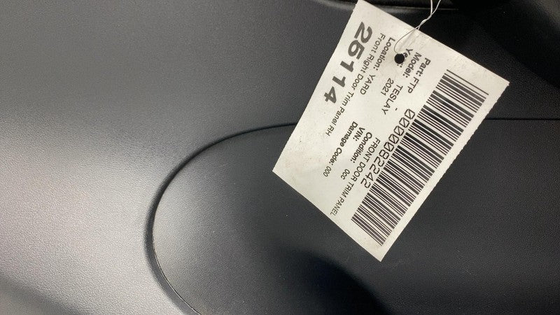 1497295 91 B ⭕ 20-21 Tesla Model Y Front Right Door Panel Trim Card Cover Black 1497295-91-B