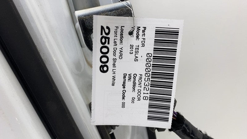 2012-2015 Tesla Model S MS Front Driver Side Door Shell Panel Left LH White PPSW
