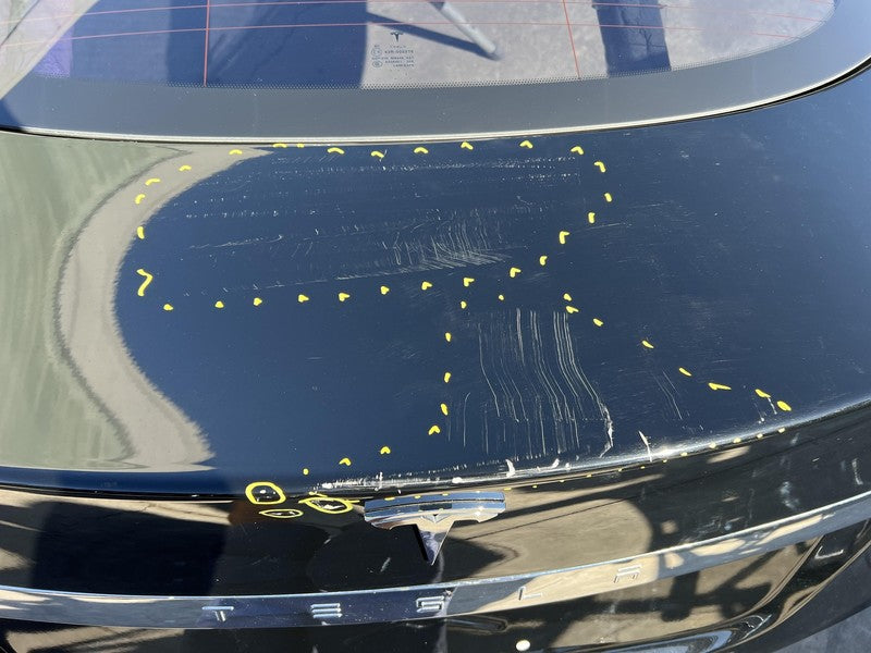 100263300E ⭕ 12-15 Model S Tailgate Hatch Panel & Liftgate Glass Black - PBSB 1002633-00-E