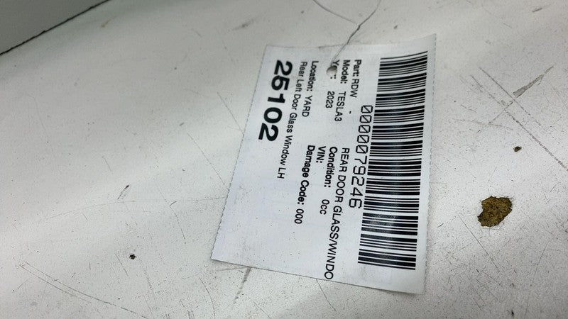 ⭕ 2017-2023 Tesla Model 3 Rear Driver Side Door Window Glass Left LH S