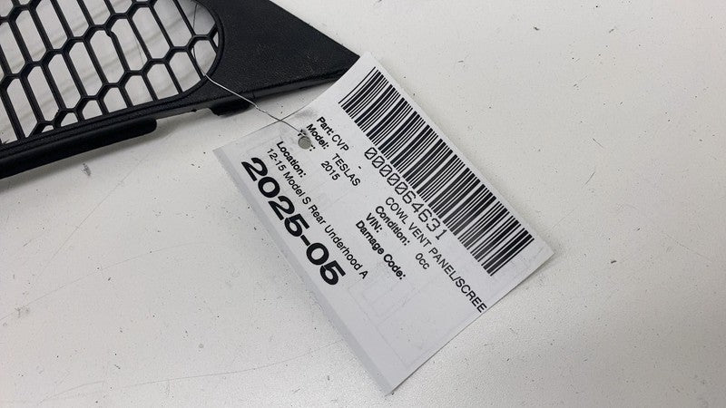 ⭕12-15 Model S Rear Underhood Apron Windshield Cowl Vent Cover Trim 10