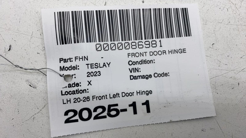 ⭕ 2020-2026 Tesla Model Y Front Driver Side Door Hinge Left LH Assy 14