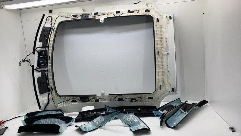 1039464-02-C 2016-2020 Tesla Model S SET of Ceiling Headliner Sunvisor Upper A + B + C-Pillar