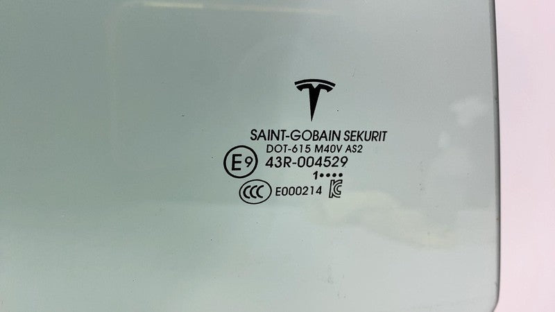 ⭕17-23 Tesla Model 3 Rear Passenger Side Door Window Glass Right Singl
