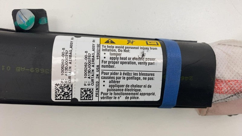 ⭕ 12-20 Tesla Model S Passenger Side Roof Curtain Safety Airbag Right 