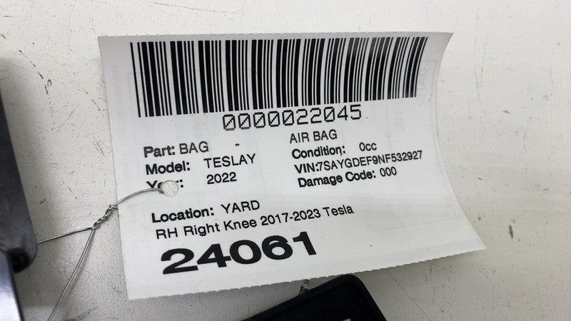 ⭕ 17-23 Tesla Model Y 3 Right Knee Airbag Passenger Safety Module 1083