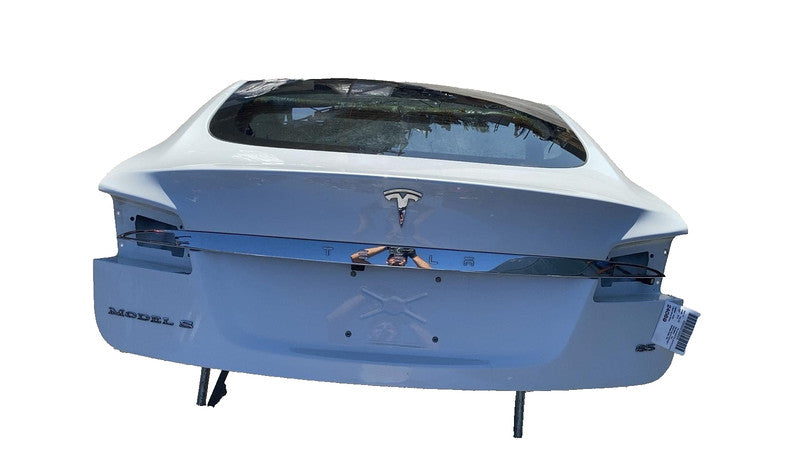 ⭕ 2012-2015 Tesla Model S Rear Tailgate Hatch Liftgate Panel Assembly White PPSW