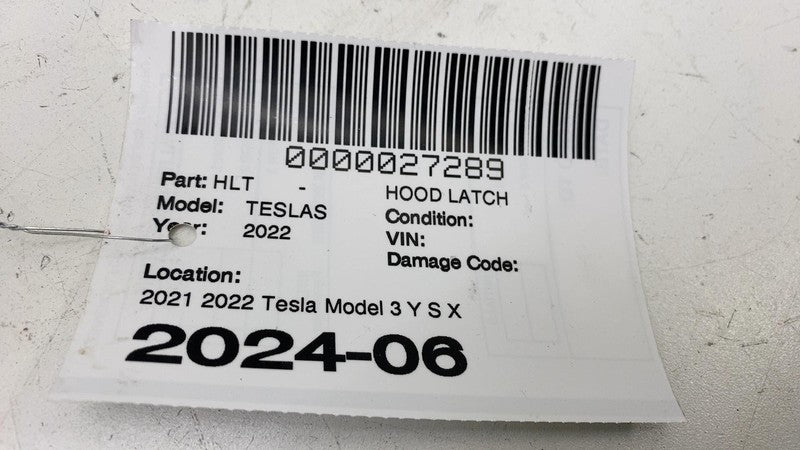 1500397 00 E ⭕ 2021-2025 Model S Hood Latch Double Pull Single Actuator w/ Cable 1500397-00-E