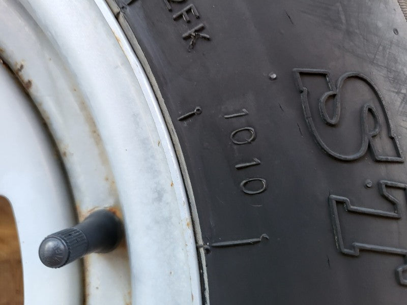 ⭕ Radial Trailer 13" Wheel Rim 13x4.5 w/ Tire ST185/80 H188ST 8-Spoke White x2