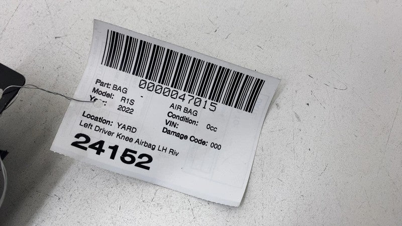 PT0000829H 2022-2024 Rivian R1S R1T Front Driver Side Lower Knee Safety Airbag Left LH Assy
