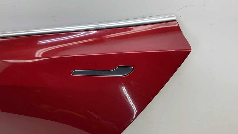 ⭕ 2017-2020 Tesla Model 3 M3 Rear Driver Side Door Shell Panel Left LH Red PPMR
