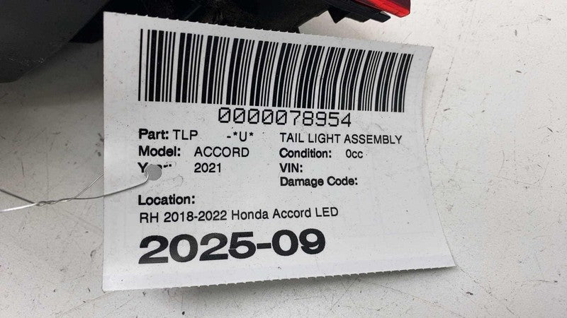 ⭕ 2018-2022 Honda Accord Right Side Tail Light LED Reflector 33500-TVA