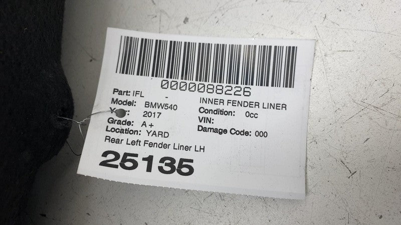 ⭕ 2017-2023 BMW 540i Rear Inner Wheel Fender Liner Splash Guard Shield