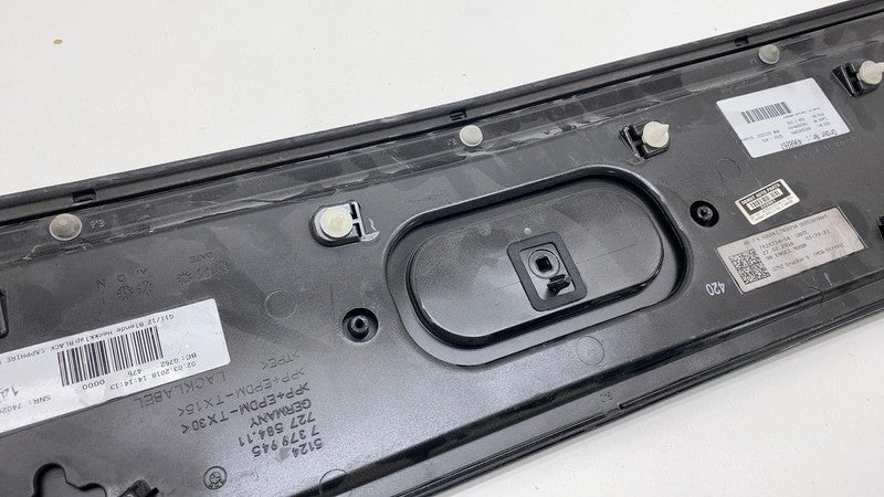 7424734-04 🍩16-19 BMW 740i 750i G11 G12 Trunk Lid License Plate Mount Lower Panel Finisher